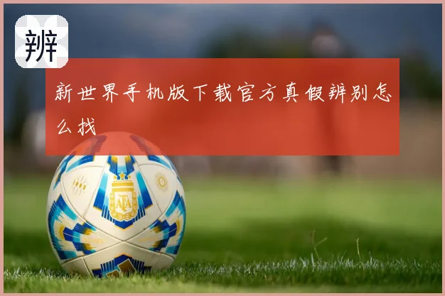 新世界手机版下载官方真假辨别怎么找